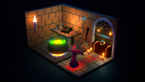 LowPoly Wizard Room preview image
